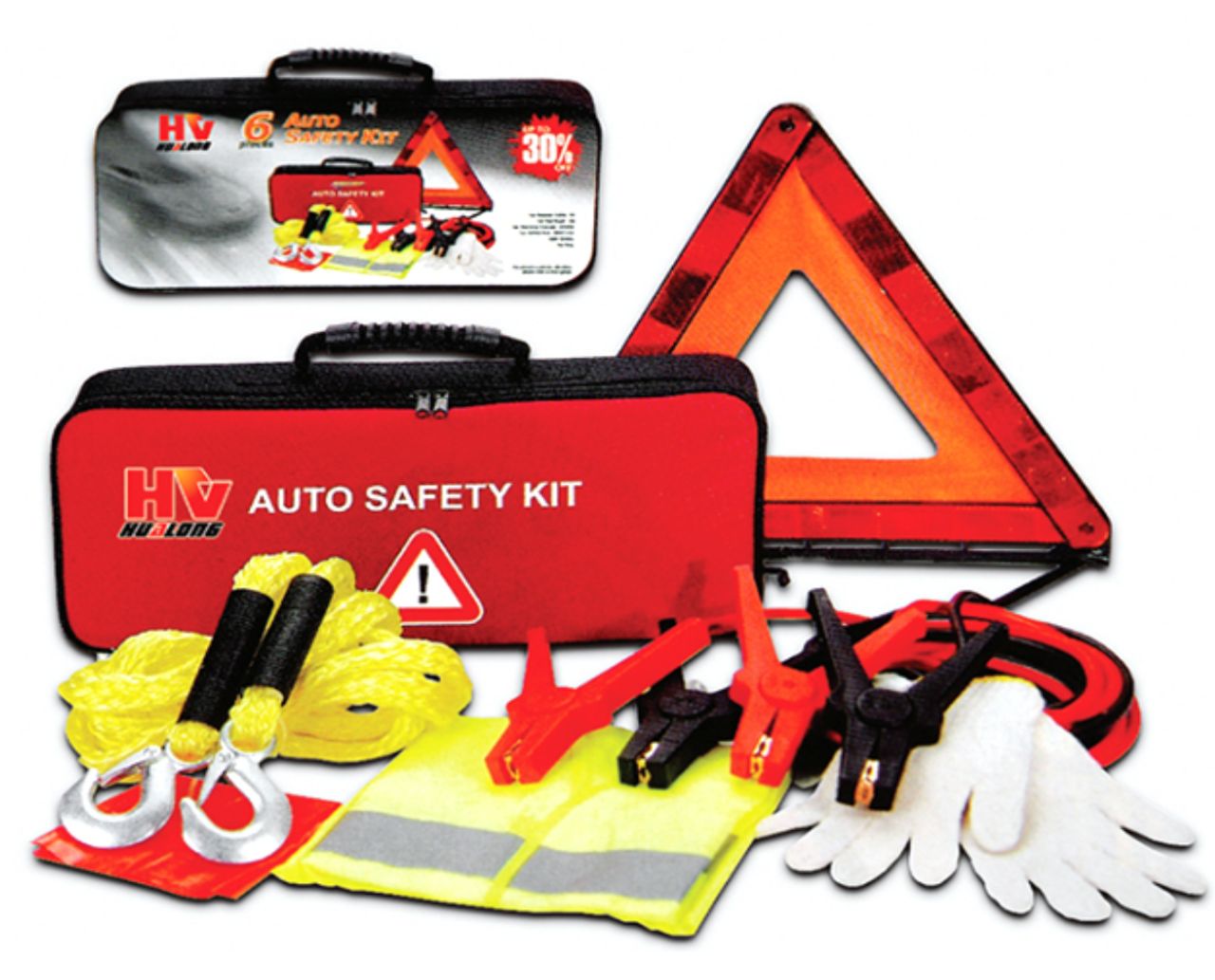 Roadside assistance emergency kit for cars, vehicles, trucks