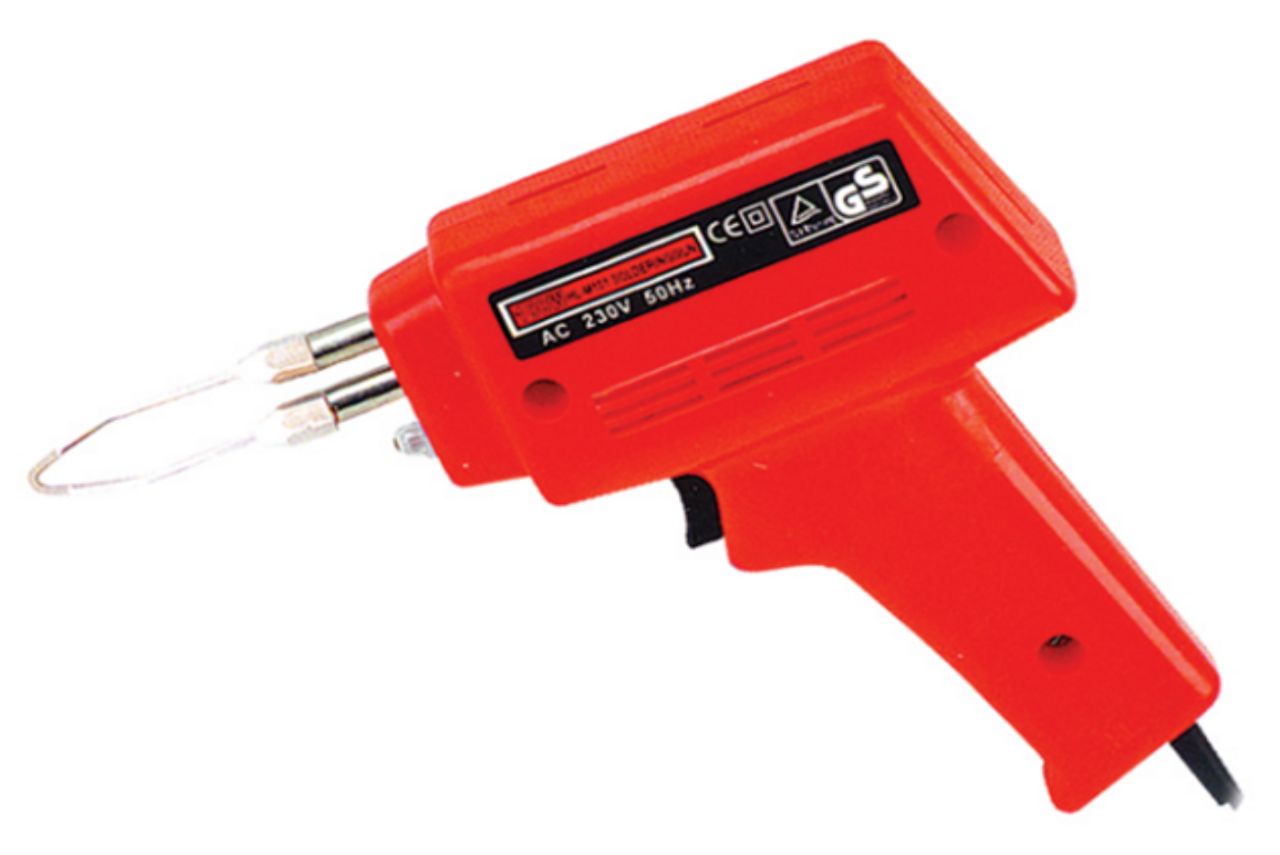 Pistol type dual heating 100 watt professional torch with housing for automotive and electronic soldering