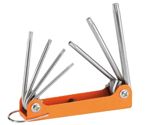 Torx Key Wrenches with hole set 7pcs, foldable