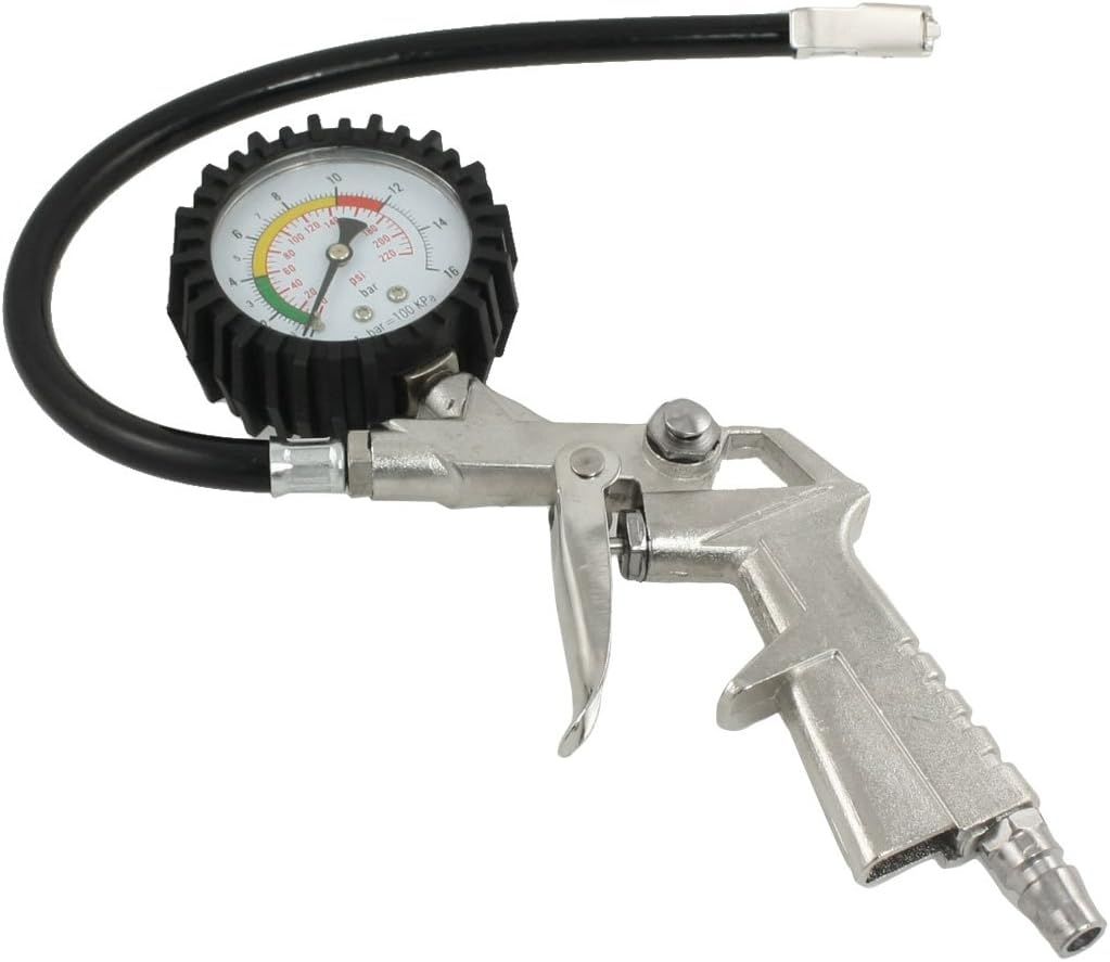 Tire Inflator with Pressure Gauge