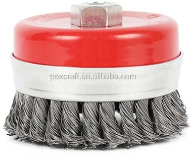 3 inch Professional Twist Knotted Wire Cup Brush M10 M14 5/8''-11