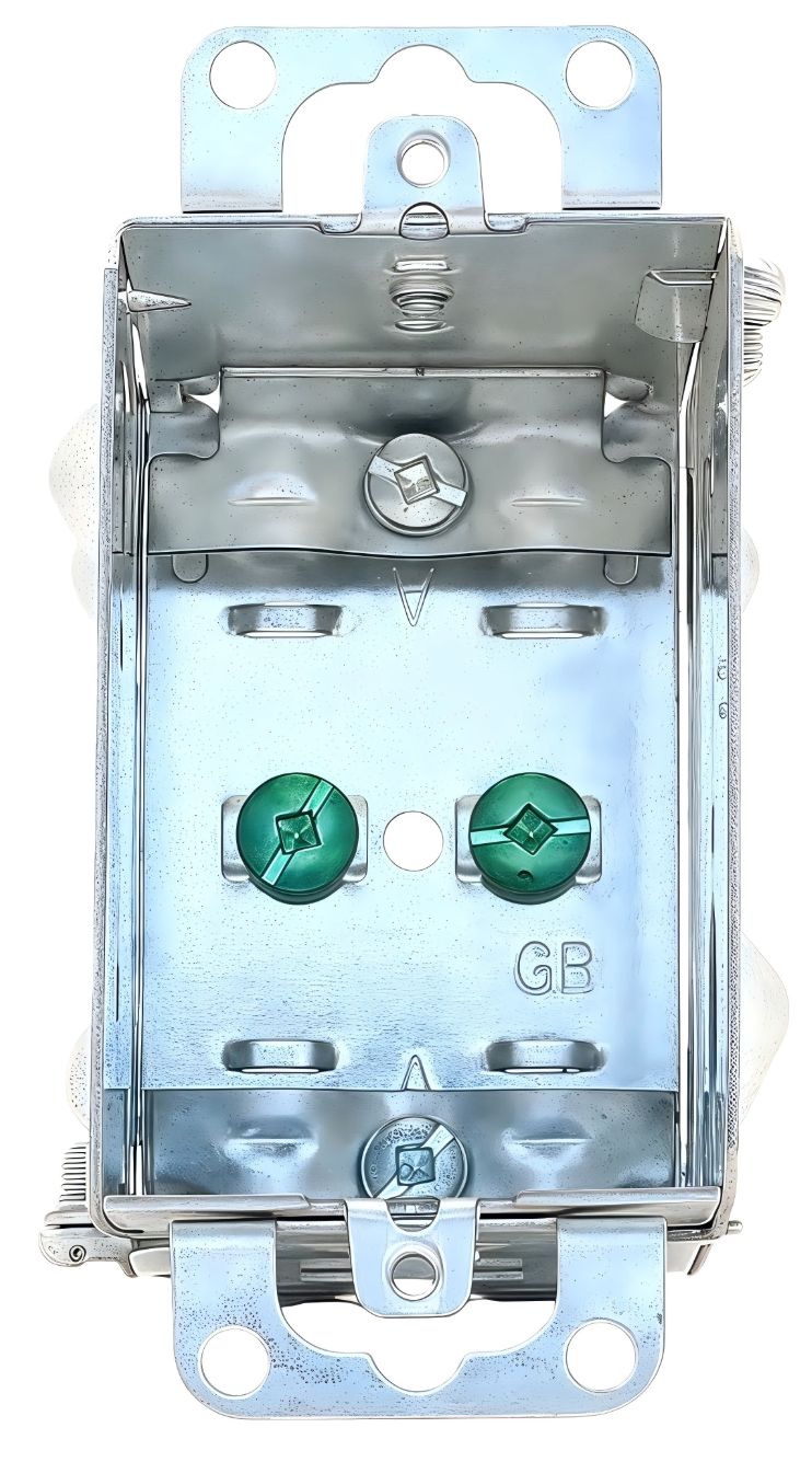 Material: Galvanized Steel, Gangable Device Boxes With Flush Ears  1004-L