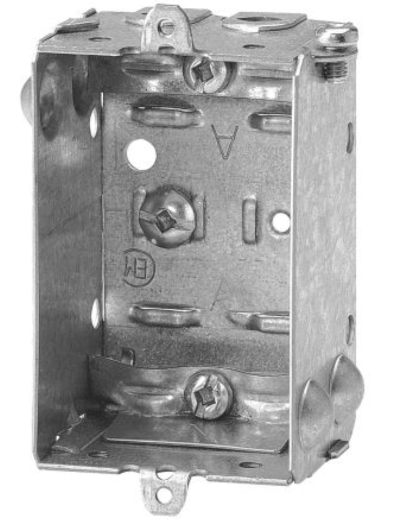 Material: Galvanized Steel, Gangable Device Boxes Less Ears 1100-LLE