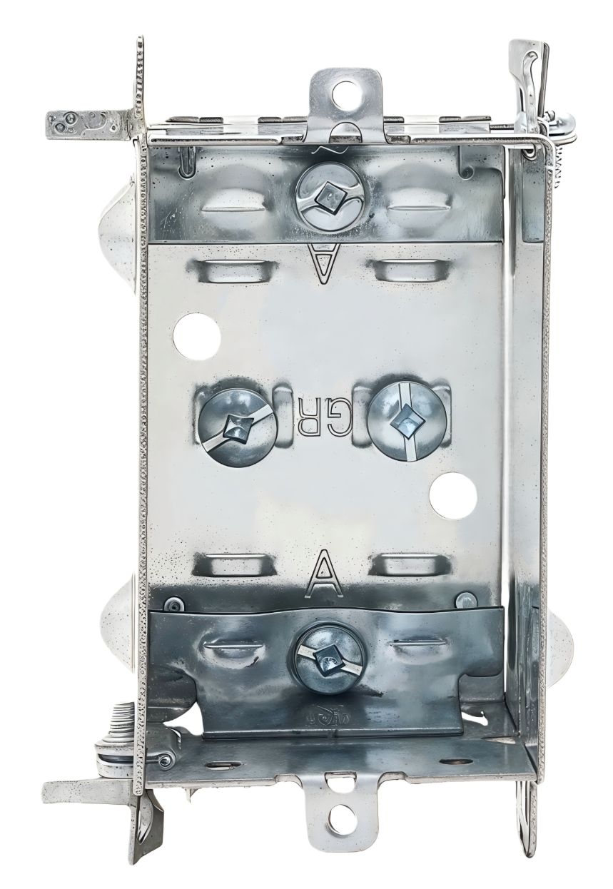 Material: Galvanized Steel, Gangable Device Boxes. Provision for external nailing. 1102-LH