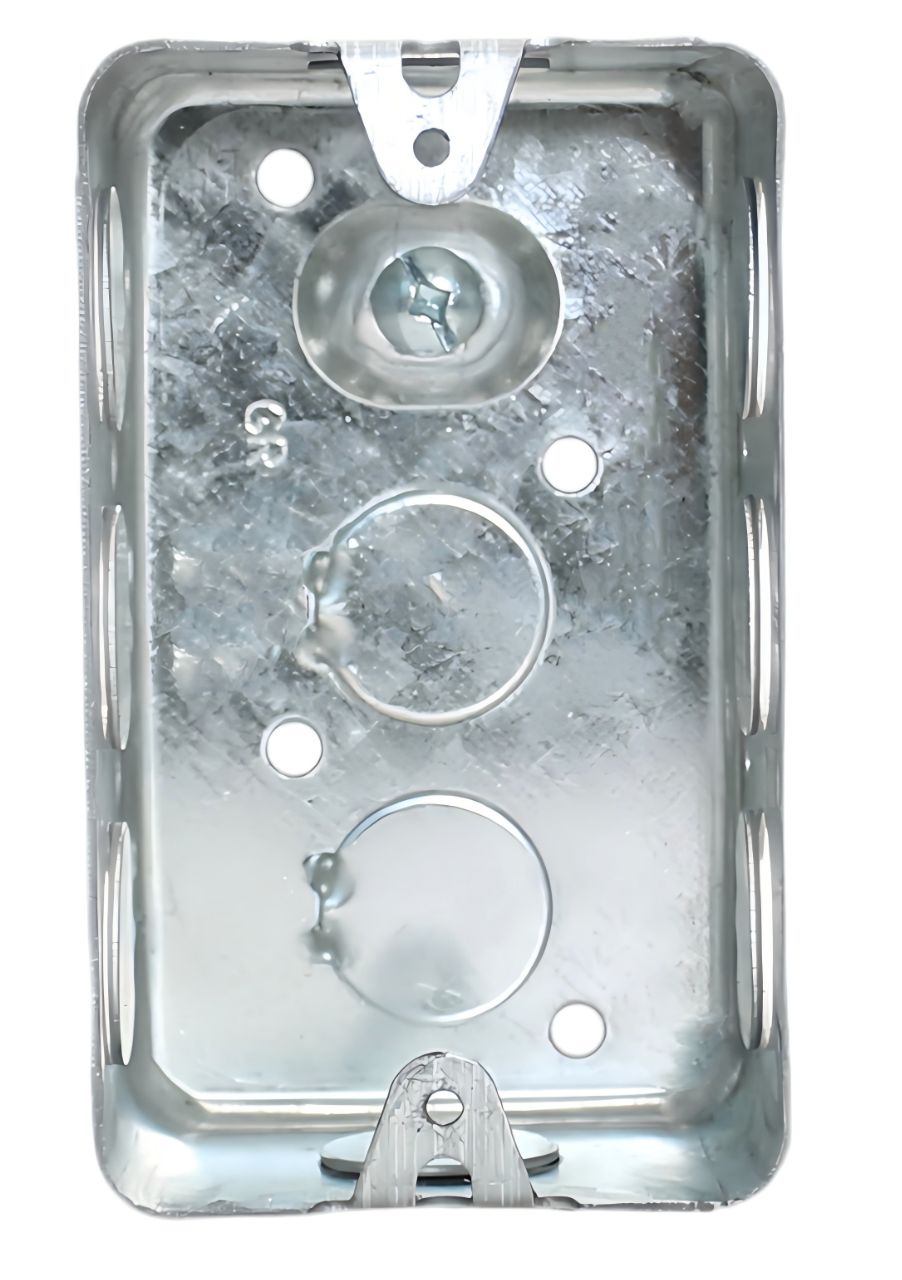 Material: Galvanized Steel, Utility Boxes, Raised Ground Screw, 21/2" ends KOS, 21/2" bottom KOS, 6*1/2" sides KOS