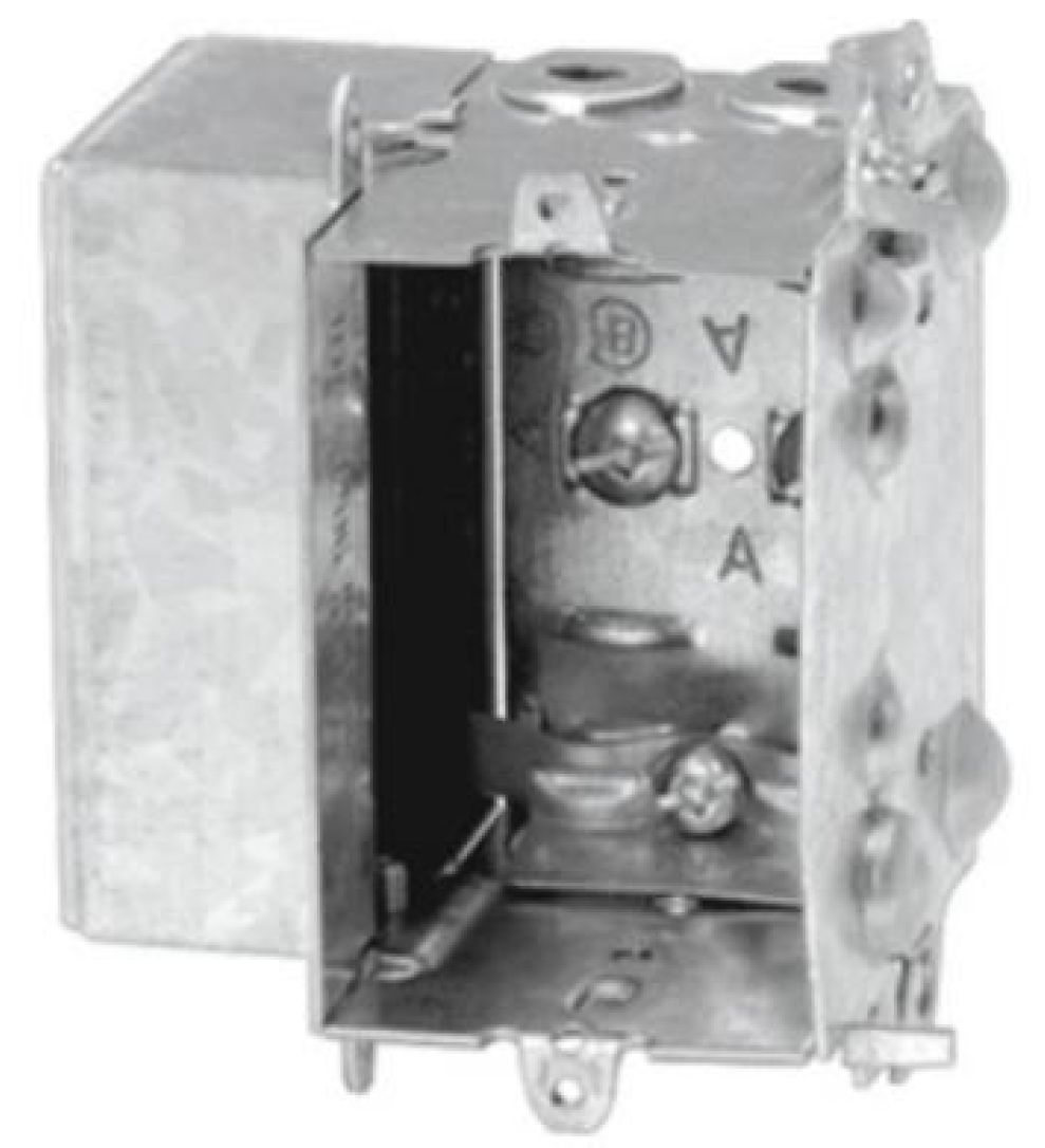 Material: Galvanized Steel, Gangable Device Boxes, P. Tabs, Provision for external nailing.