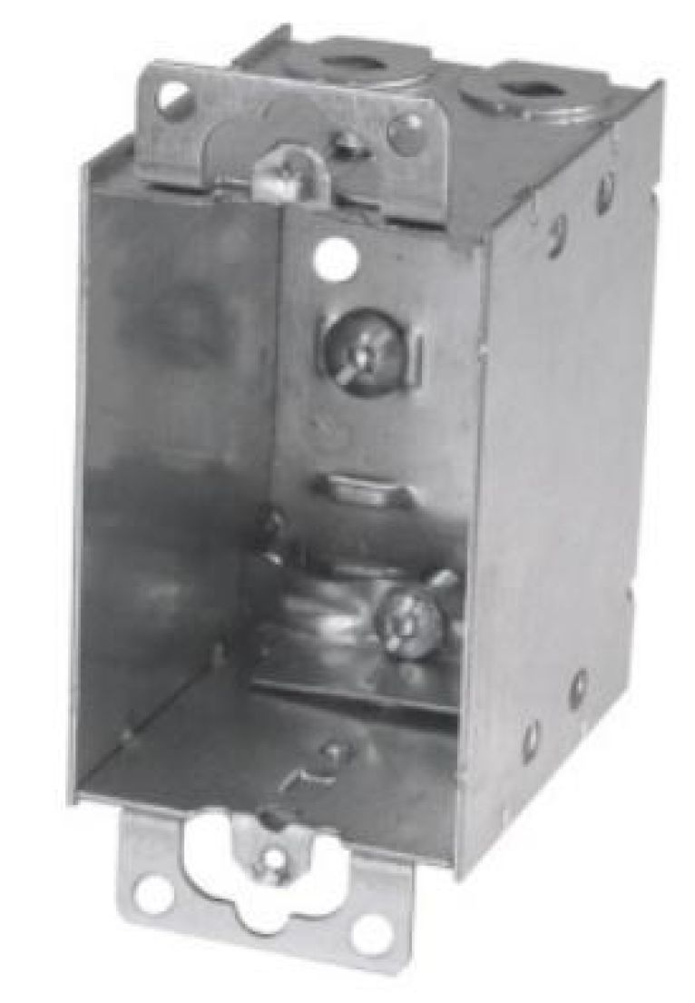 Material: Galvanized Steel, 1-gang Non-Gangable Rework Boxes, loomex/BX clamps