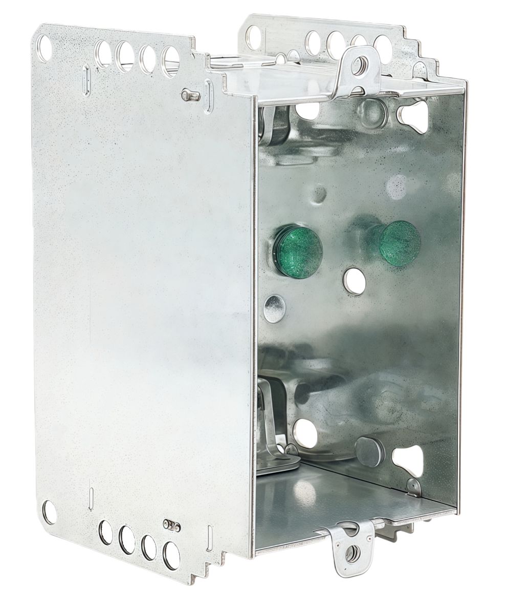 Material: Galvanized Steel, Non-Gangable Device Boxes, P. Tabs