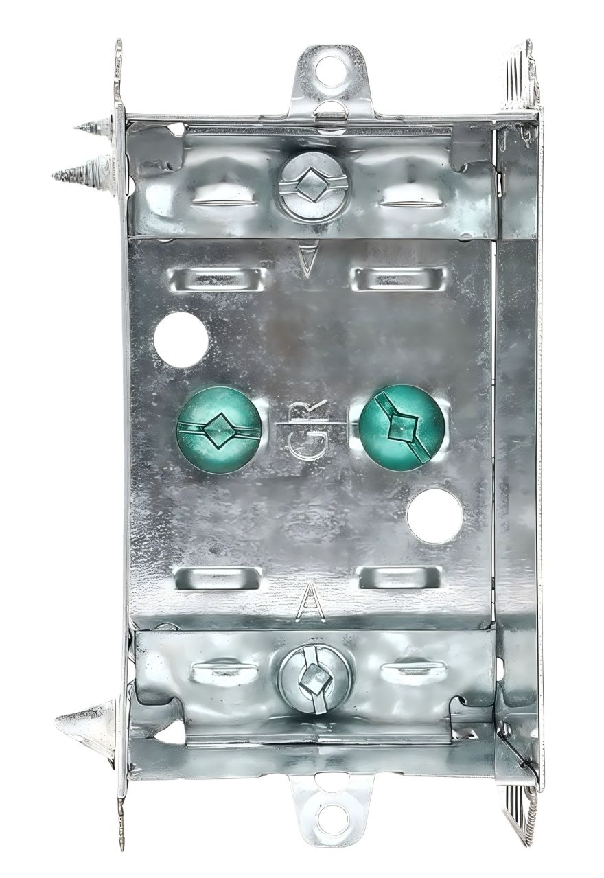 Material: Galvanized Steel, 1-Gang Non-Gangable Device Boxes, P. Tabs