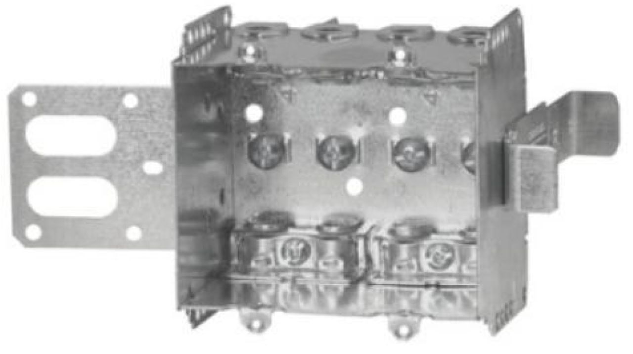 Material: Galvanized Steel, 2-Gang Non-Gangable Device Boxes, “SSX” Bracket