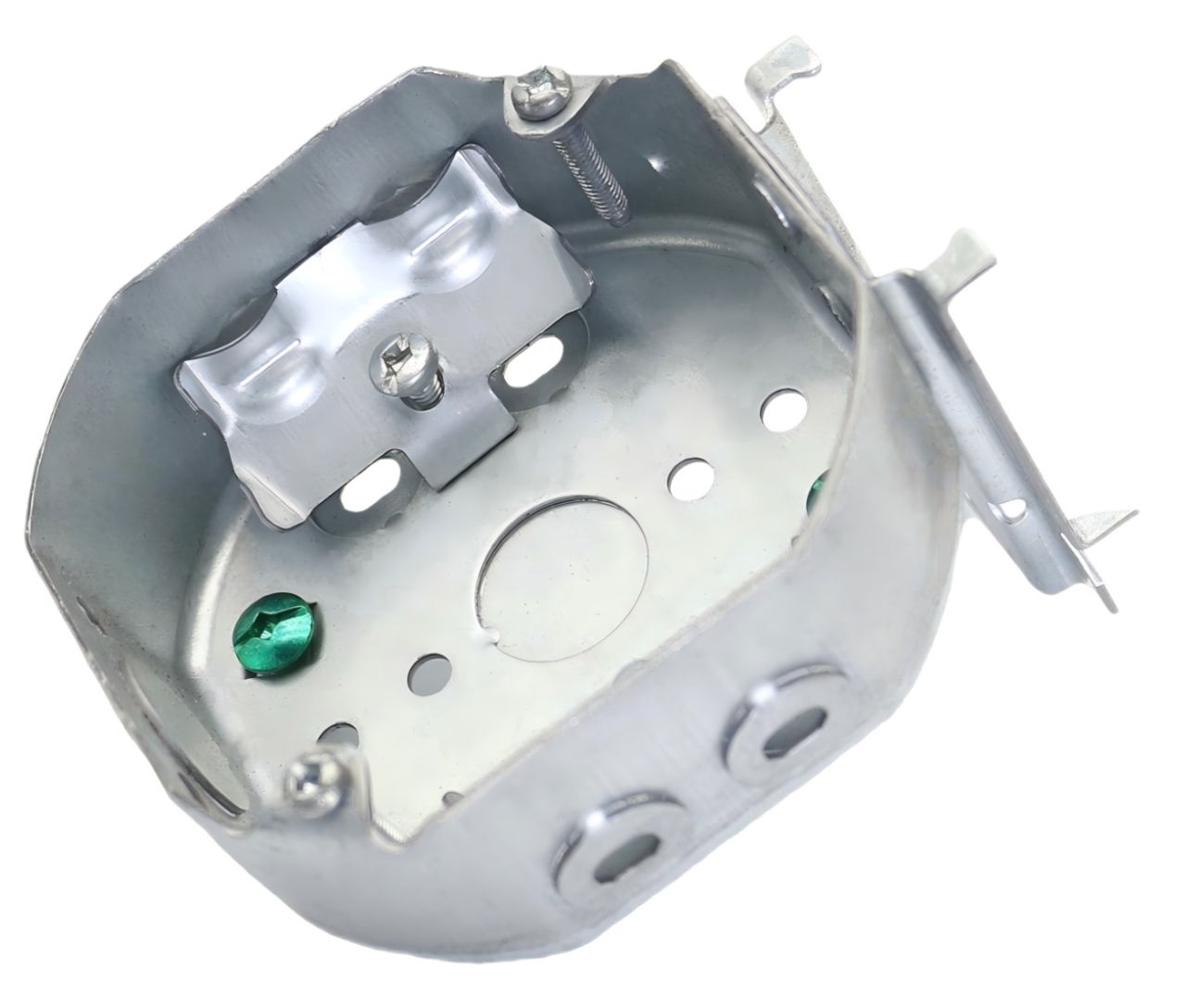 Material: Galvanized Steel, 4” Octagonal Boxes, “B” bracket, 11/2” sides KOS, 11/2” bottom KOS