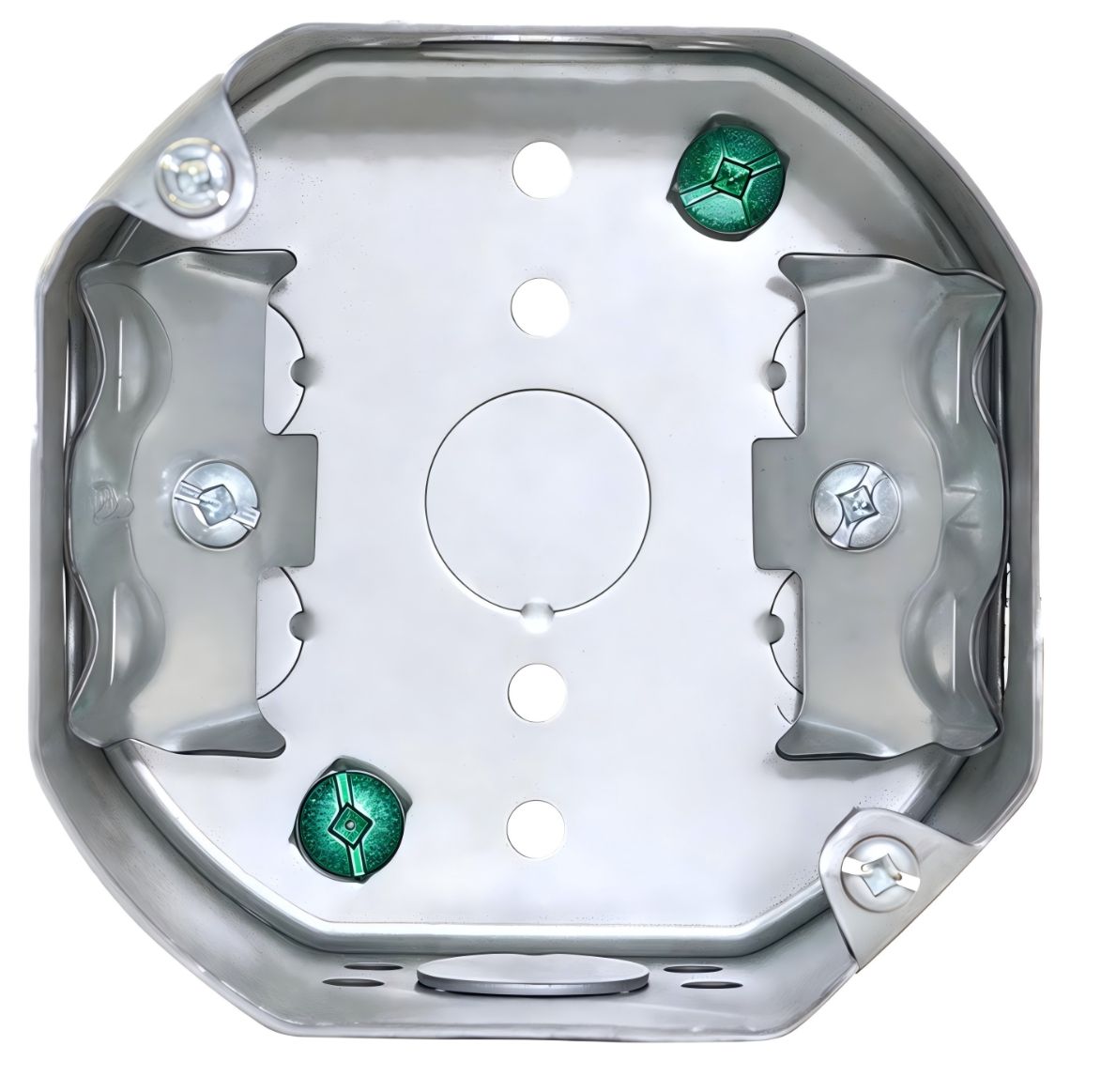 Material: Galvanized Steel, 4” Octagonal Boxes, 21/2” sides KOS, 1 1/2” bottom KOS