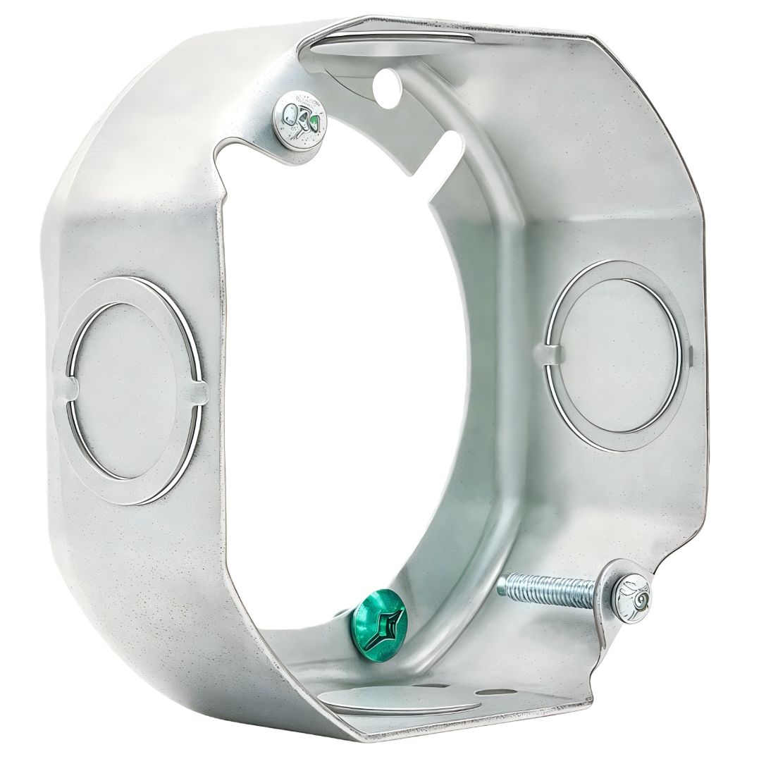 Material: Galvanized Steel, 4” Octagonal Extension Rings, 41/2” sides KOS, 23/4” sides