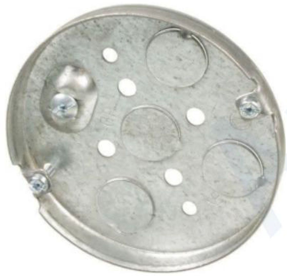 Material: Galvanized Steel, 4” Octagonal Boxes, raised ground screw, 4*1/2” bottom