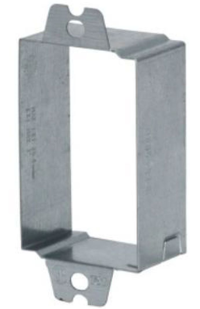 Material: Galvanized Steel, Device Box Extensions, Maximum adjustable depth is 7/8”.