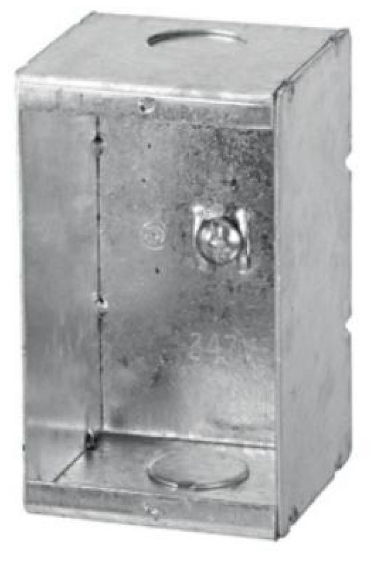 Material: Galvanized Steel, 1-gang 347 Volt Boxes, 2*1/2" ends KOS