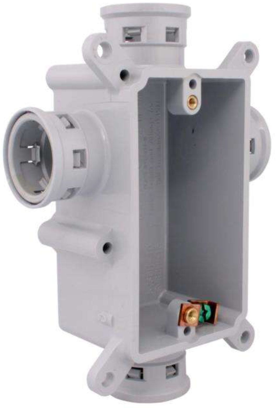 4X3/4 In. PVC Slab Box Grey With Molded Connectors