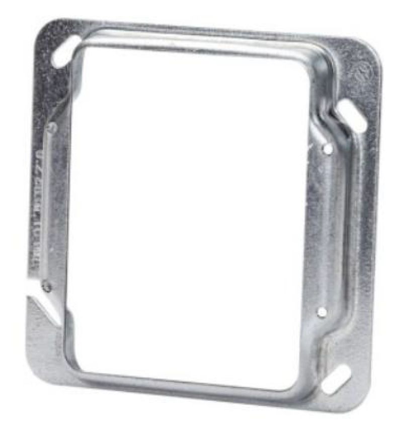 Material: Galvanized Steel, 4” Square Two Device Covers.