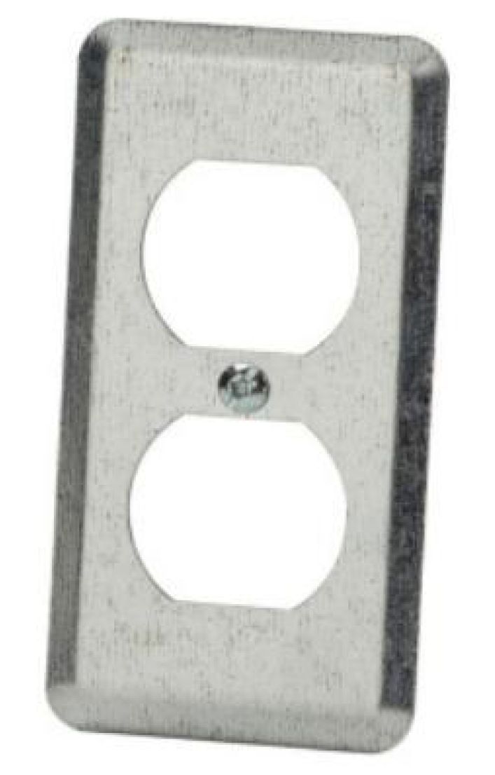 Material: Galvanized Steel, Utility Boxes Cover, For duplex receptacle, 20 Series