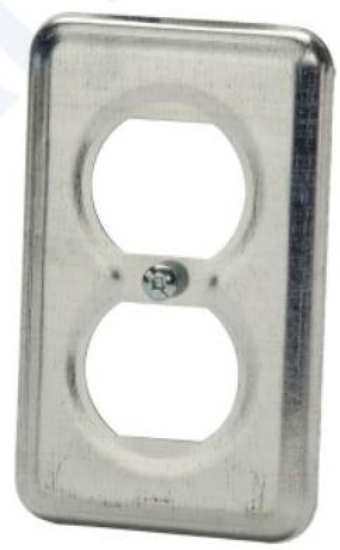 Material: Galvanized Steel, Utility Boxes Cover, For duplex receptacle