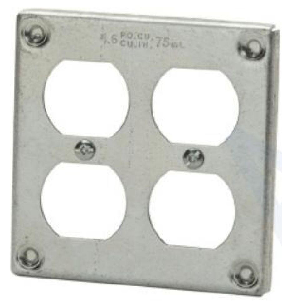 Surface Covers (4.6 cu. in.), Two duplex receptacles