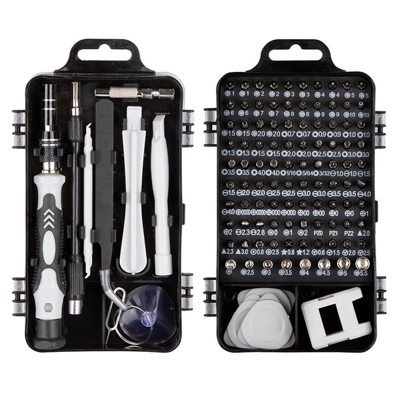 115pc Precision Customizable OEM Phone Repair Tool Bit Screwdriver Set Industrial and DIY Grade with Chrome Finish