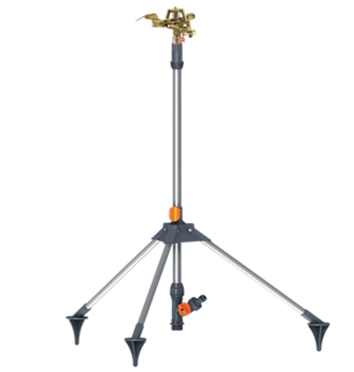 Metal impulse sprinkler with three legs