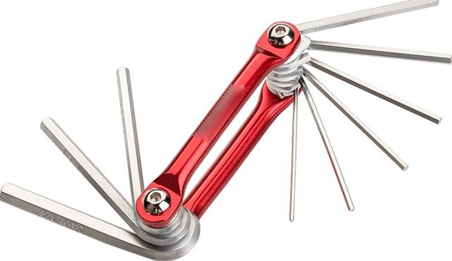 9pcs Aluminium Folding Hex Key Set