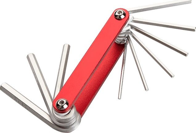 9pcs Aluminium Folding Hex Key Set