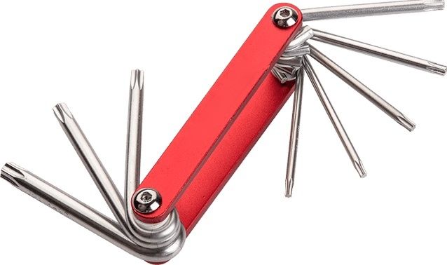 8pcs Aluminium Folding Torx Key Set