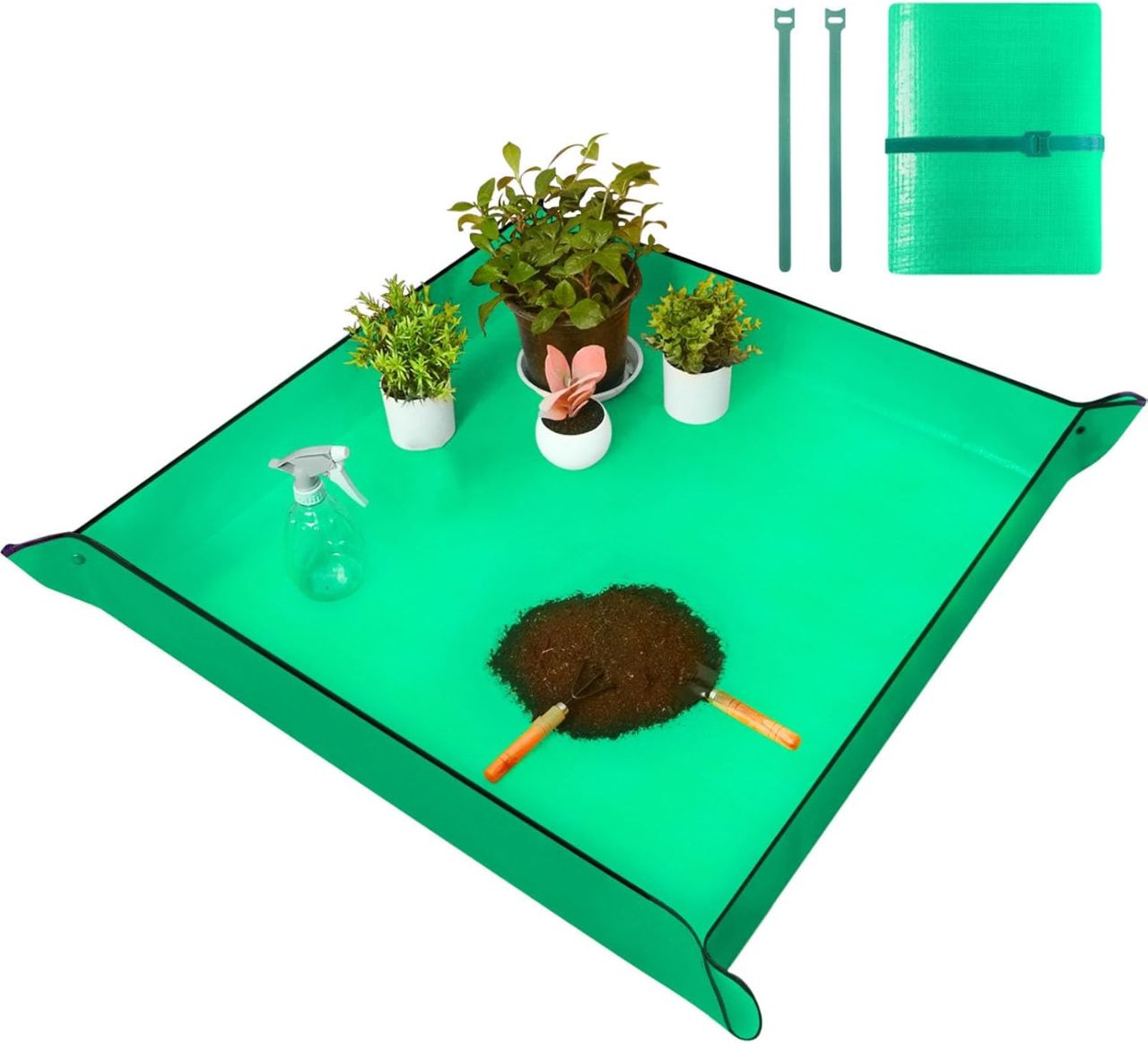 Repotting Mat for Indoor Plants Transplanting    Tappetino da giardinaggio68*68cm GREEN