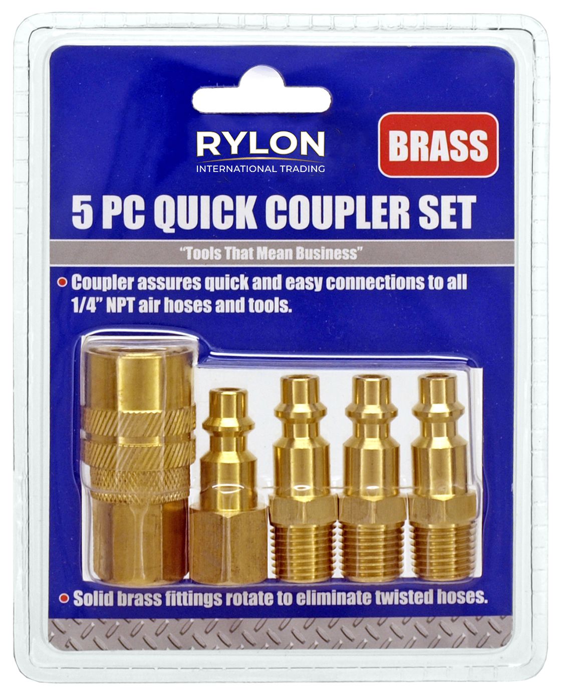 5 - pc. Brass Quick Coupler Set