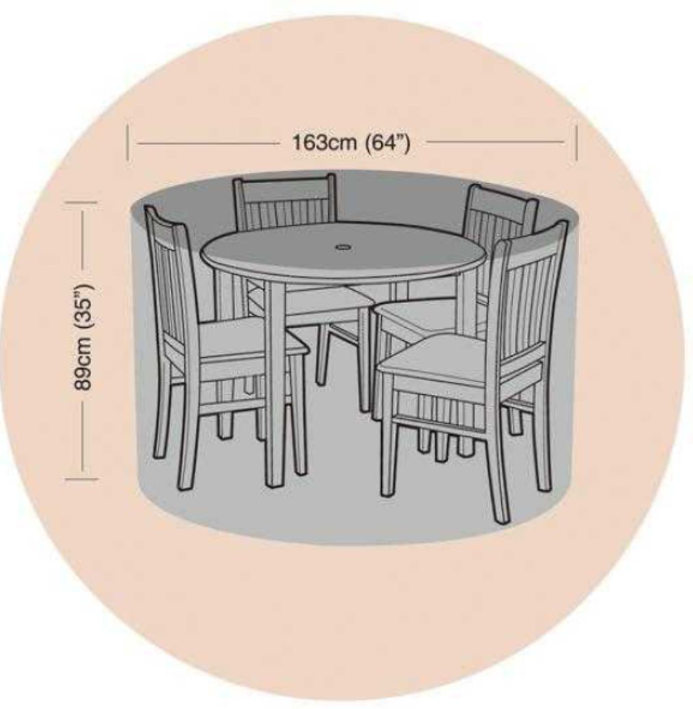 4 Seat Round Furn Set Cover POS