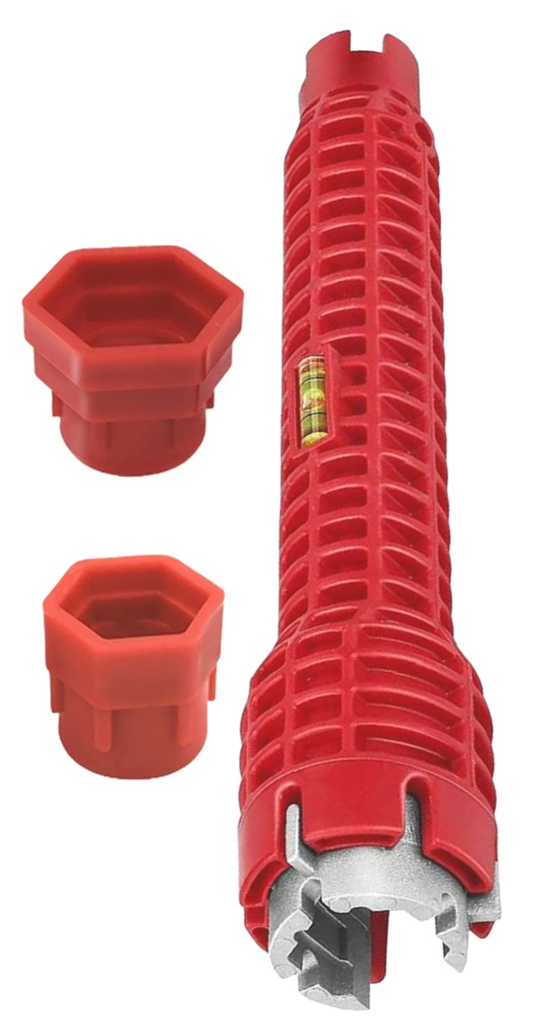 Multifunctional under-sink tap fixing key, ABS body, Ø 34 mm, Ø 40 mm