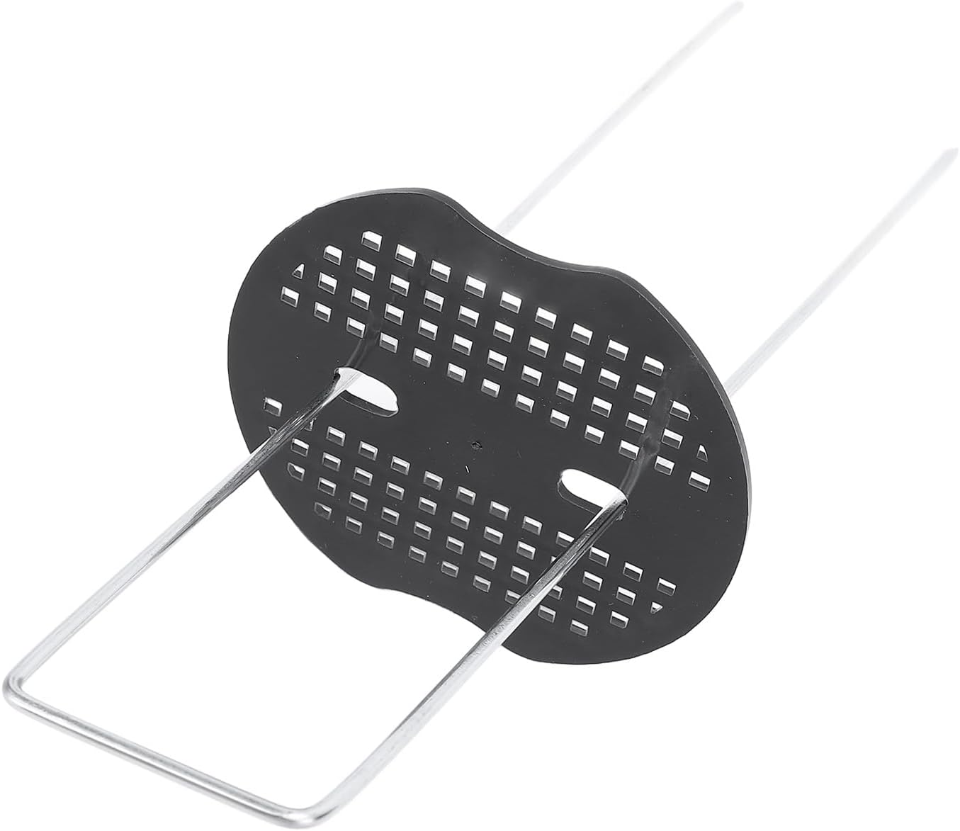 Garden Landscape Staples Set 40Pcs U Shaped Iron Stakes and Plastic Gaskets for Securing Lawn Fabric