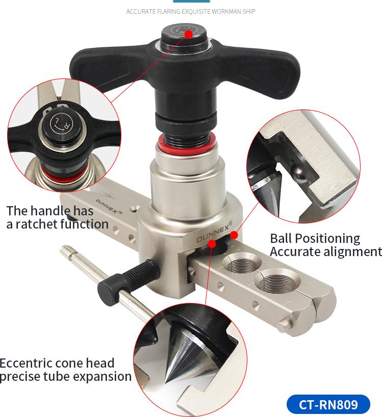 Ratchet high-quality Eccentric  flaring  tool(45°) 4-piece set