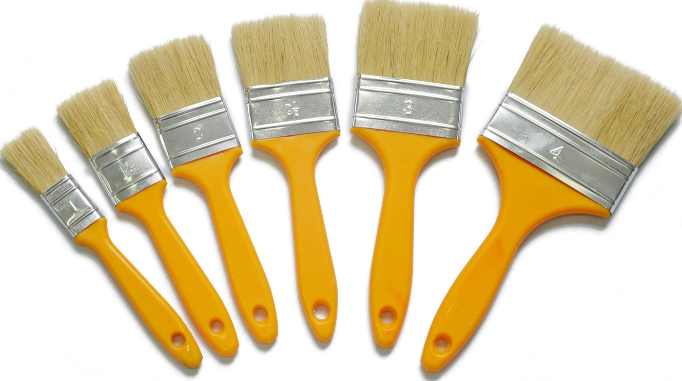 Solid Colour plastic handle paint brush