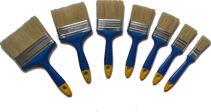 Plastic handle paint brush