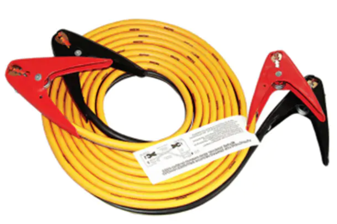 Automotive 4GA Yellow Jumper Cables, low resistance, economical and practical