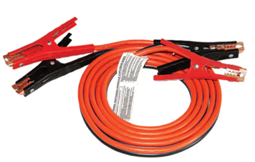 8GA 12FT Emergency Roadside Assistance, Positive and Negative Lead Battery Jumper Cables