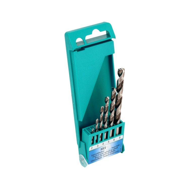 6Pcs Metric DIN338 Bright HSS Drill Bits Set