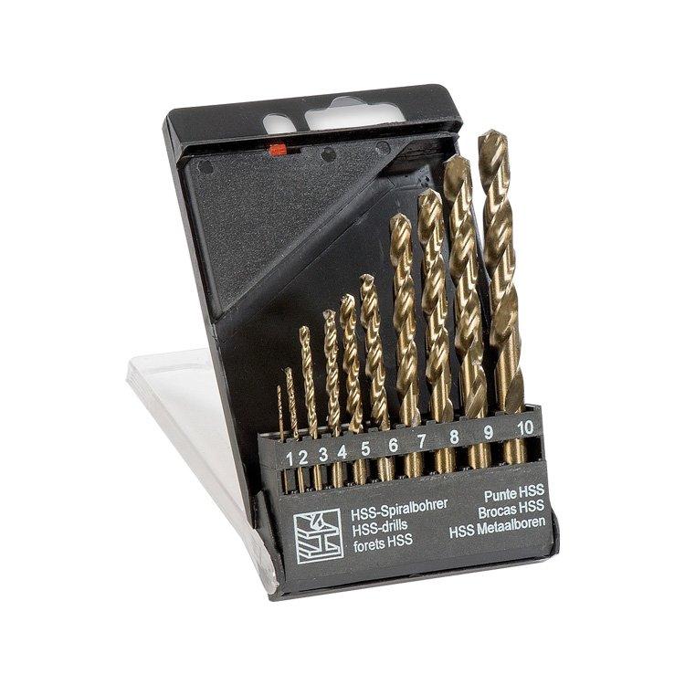10PC Metric DIN338 Fully Ground HSS Cobalt Drill Bits Set
