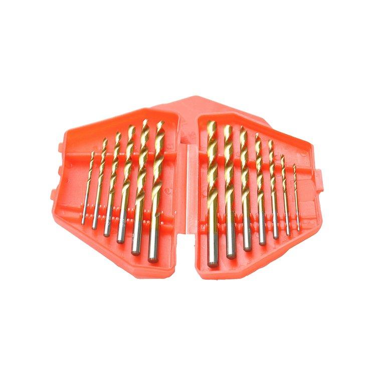 13 Pcs Inch Polished Titanium HSS Drill Bits Set