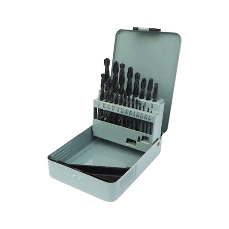 21 Pieces Inch Jobber Length Rolled HSS Twist Drill Bit Set