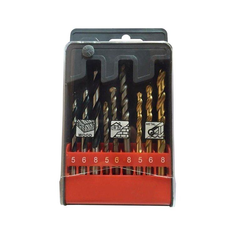 9Pcs Metric Combianion Drill Bit Set in Plastic Box