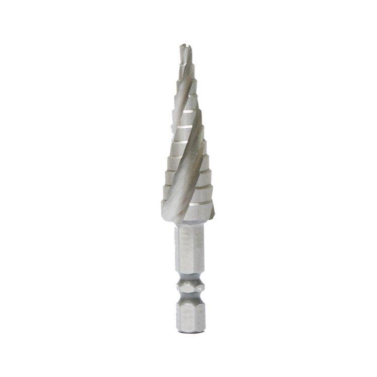 Metric Size Bright Finish Double R Shank Spiral Flute HSS Step Drill Bit