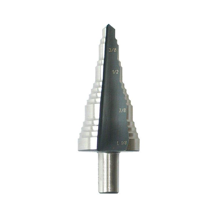 Inch Size Three Flats Shank Straight Flute Hole Electrician Use HSS Step Drill Bit