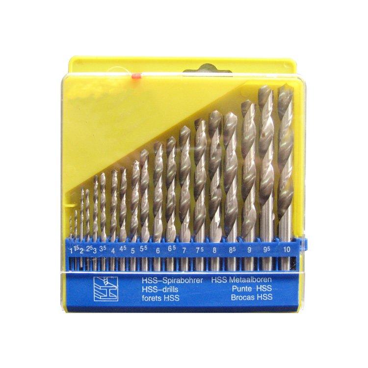 19 Pcs Metric DIN338 Polished HSS Drill Bits Sets