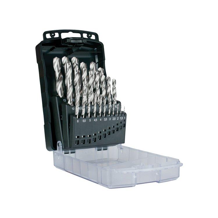 25 Pcs Metric DIN338 Bright Polished HSS Drill Bit Set