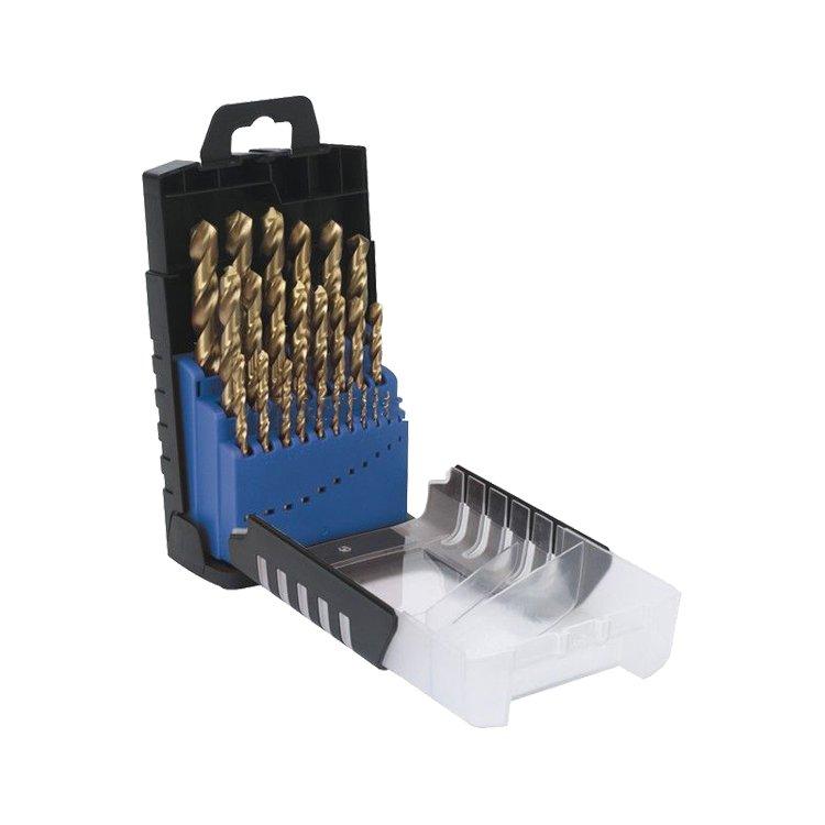 25Pcs Metric DIN338 Fully Ground HSS Cobalt Twist Drill Bits Set in Plastic Box